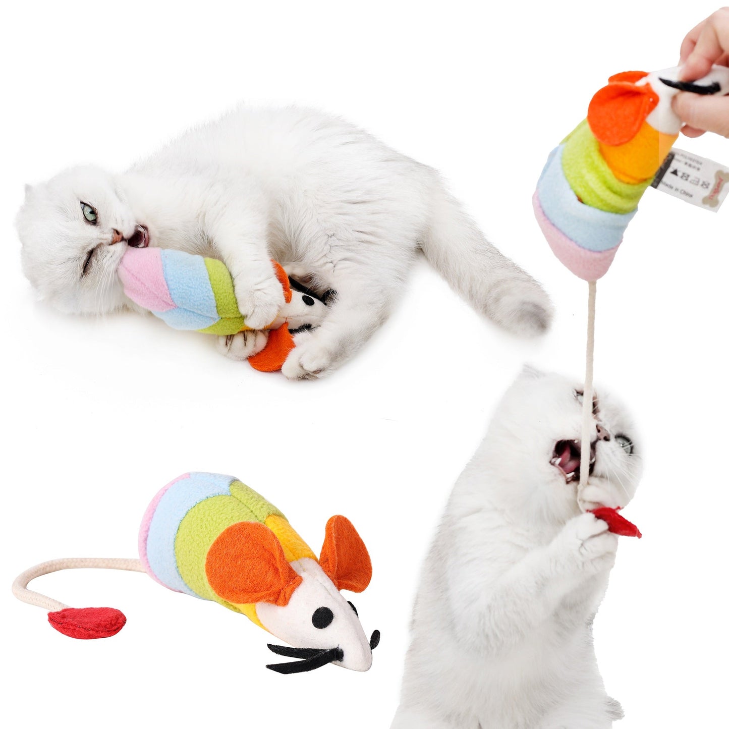 Rainbow Catnip Mouse