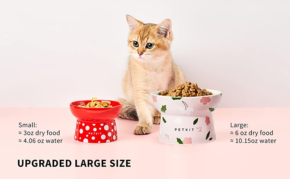 Japanese Style Ceramic Food Bowls for Cat and Dog (White)