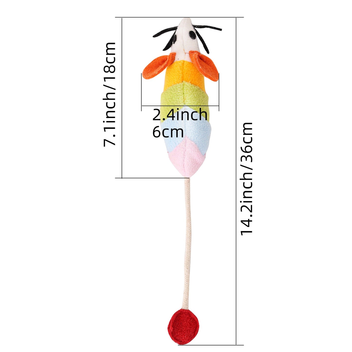 Rainbow Catnip Mouse