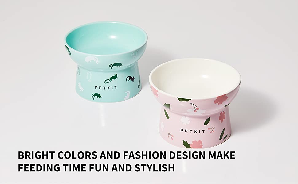 Japanese Style Ceramic Food Bowls for Cat and Dog (Large)