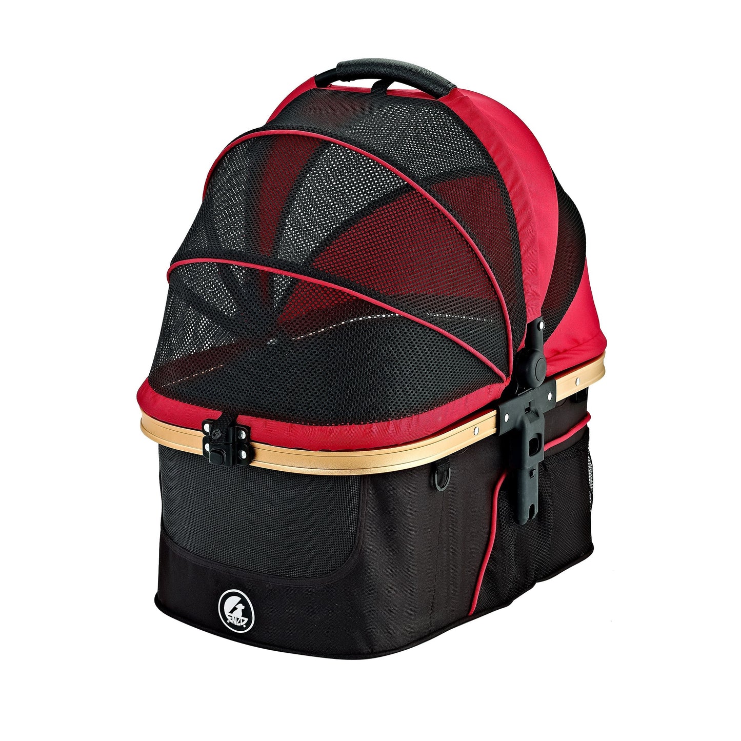"Monza Luxury 3-in-1 Travel Pet Stroller: Ultimate Convenience for Small/Medium Dogs & Cats - Detachable Carrier, Pump-Free Tires, Aluminum Frame!"