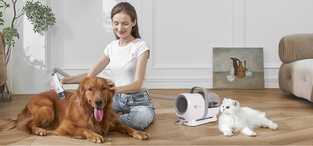 SISIGAD Pet Grooming Kit & Vacuum for Dogs / Cats | Vacuum for Pet Hair