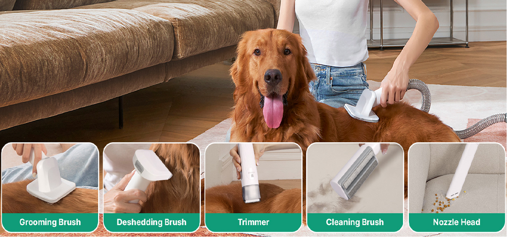 SISIGAD Pet Grooming Kit & Vacuum for Dogs / Cats | Vacuum for Pet Hair