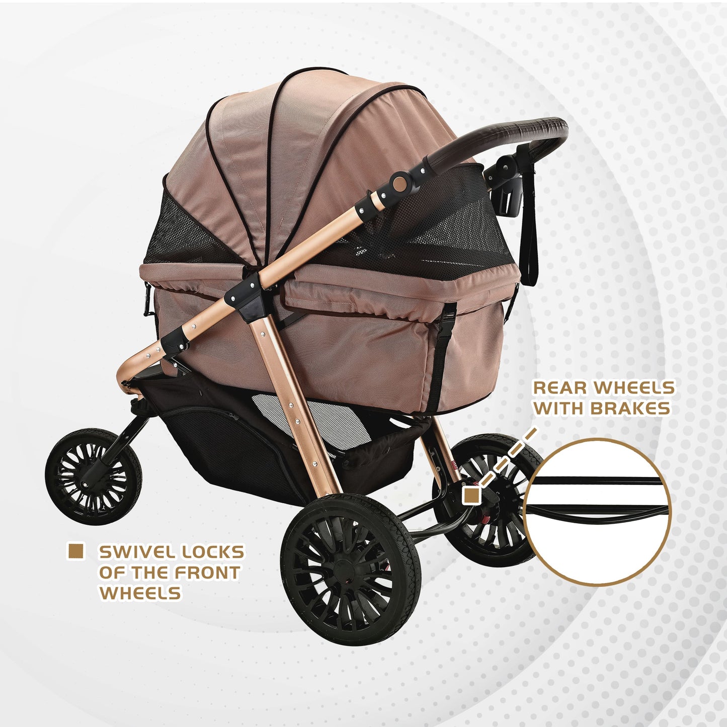 Roma Performance Jogging Sports Stroller: The Perfect Companion for Active Small/Medium Dogs, Cats, and Pets up to 50lbs!"