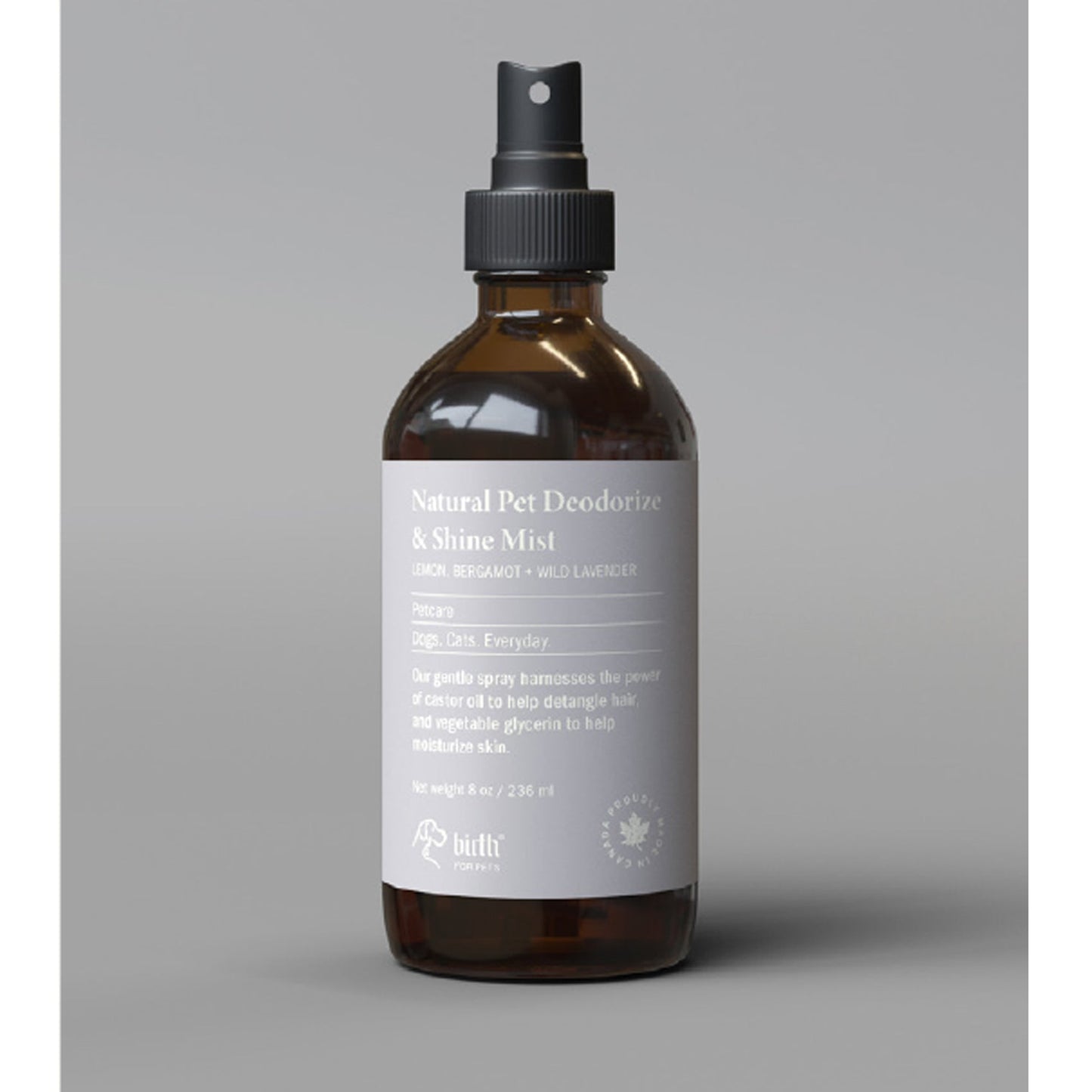 Birth® Natural Pet Deodorize & Shine Mist (lemon, bergamot + wild lavender)